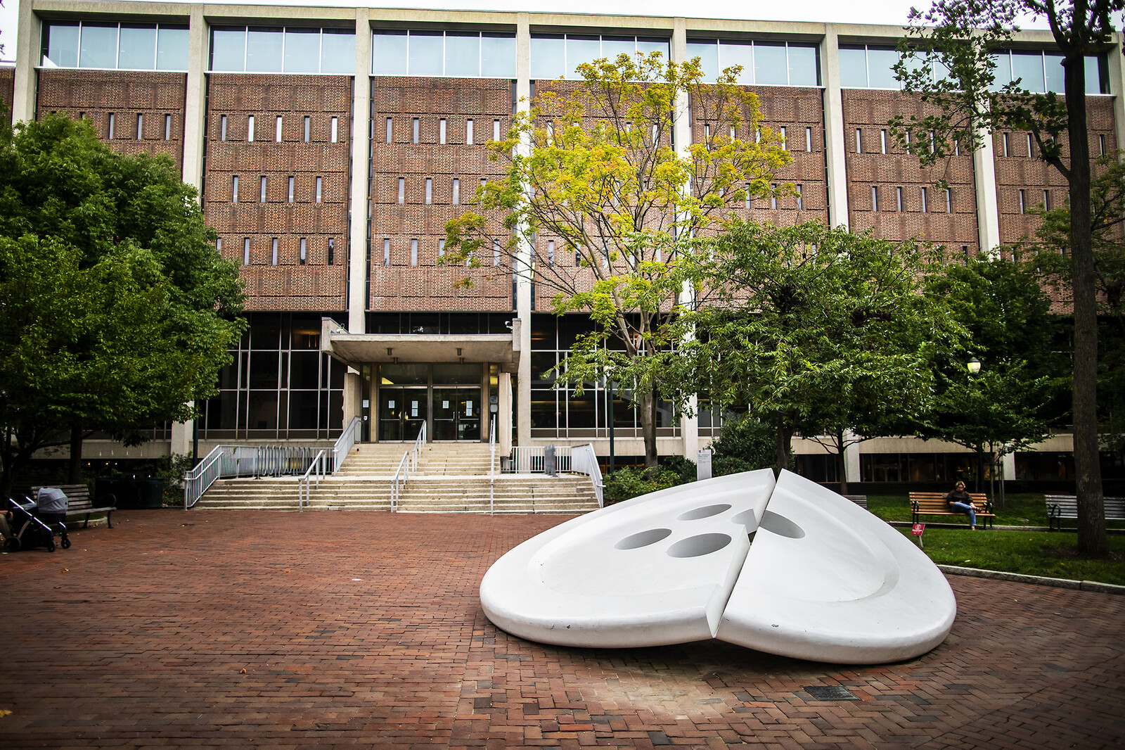 Split Button sculpture by Claes Oldenburg