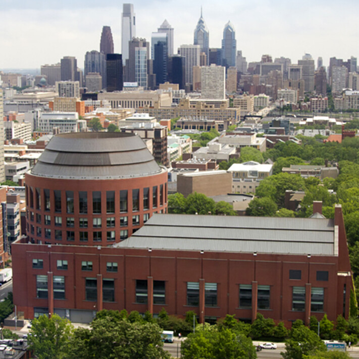 Penn Huntsman Hall aerial photo